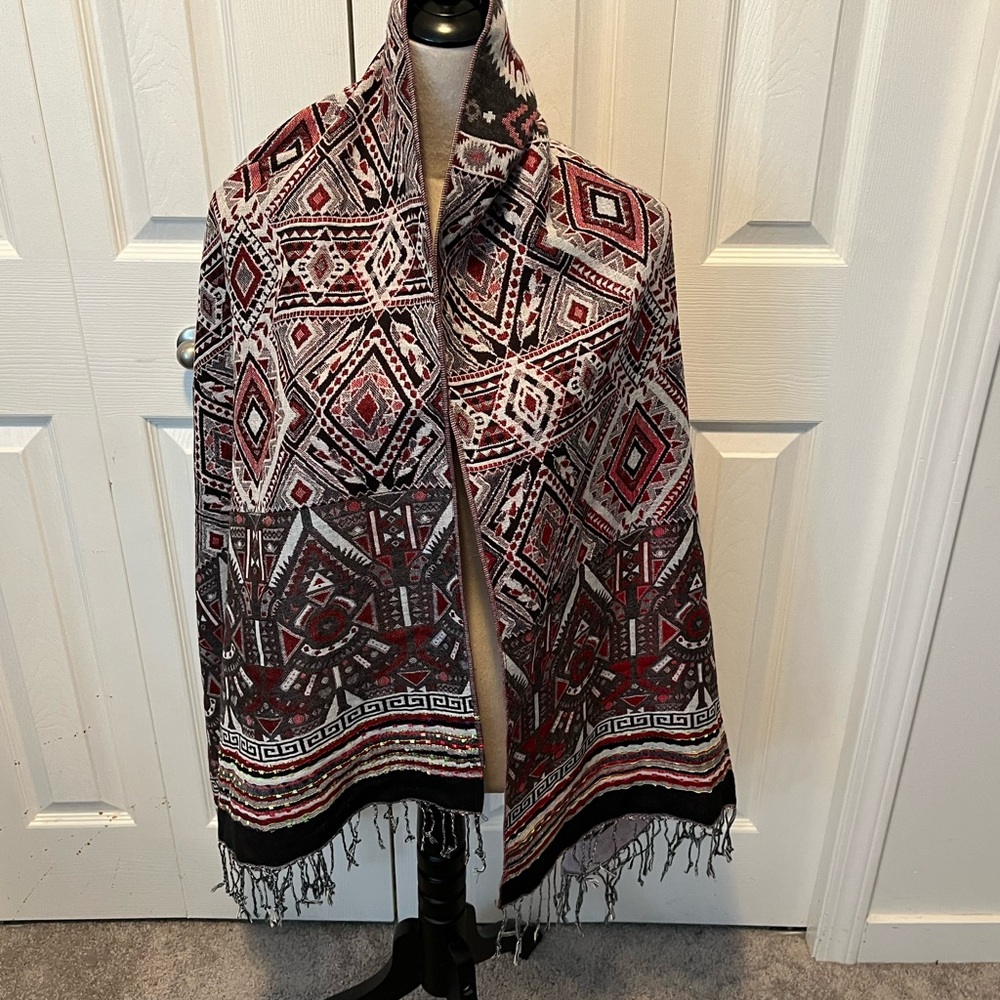 Pashmina 100% Pashmina tribal scarf